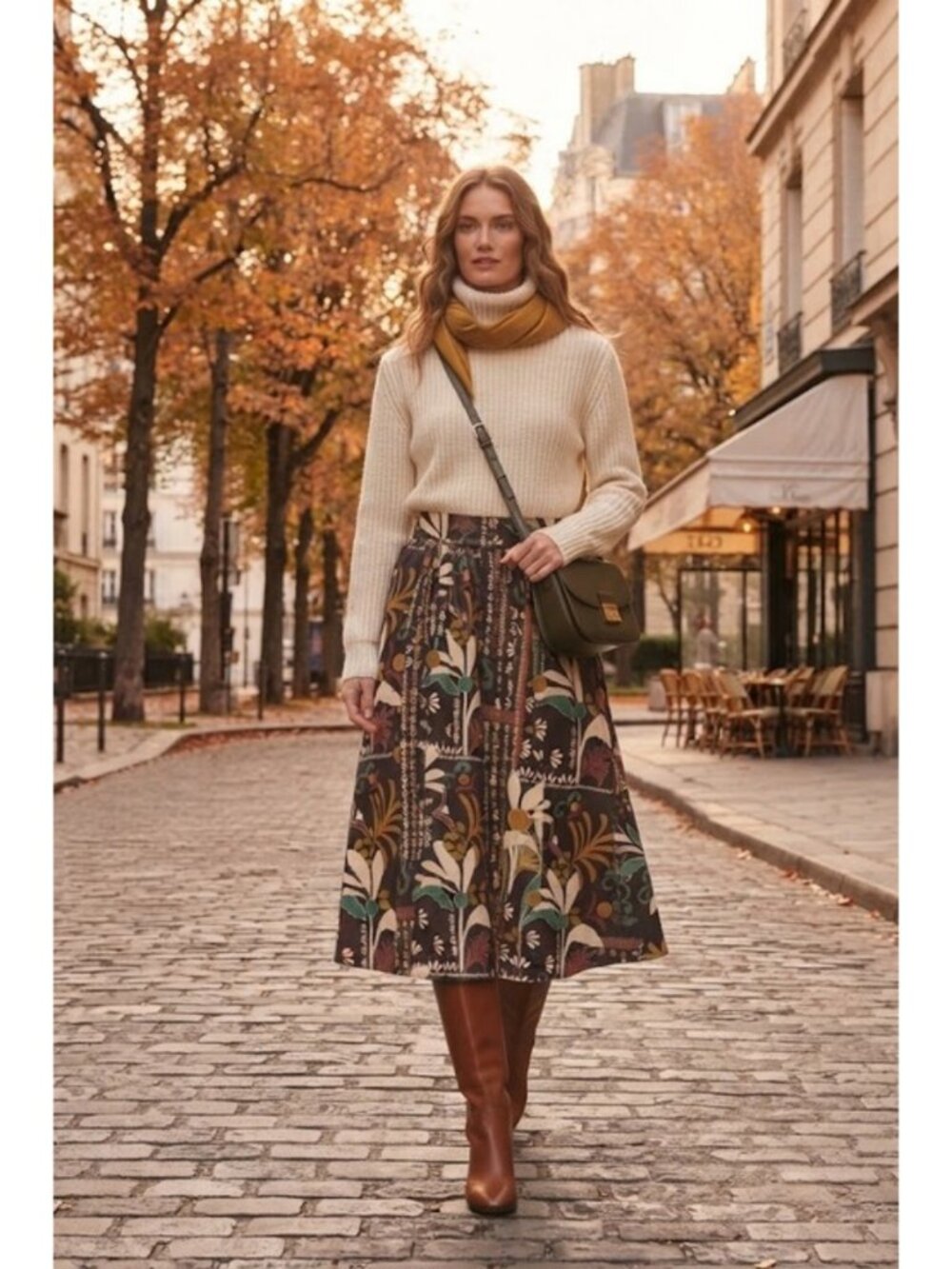 💕JASON WU💕 Printed Skirt ~ Block Moody Tropical Print Large L NWT
